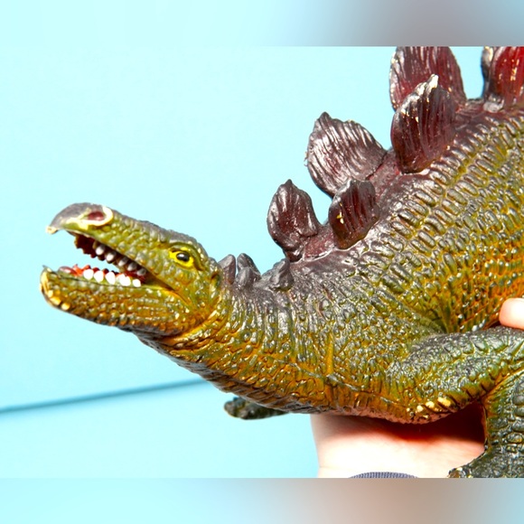 Vintage 1980’s Dinosaur Stegosaurus RARE Toys Jumbo Large Plastic Figure Dino - Picture 10 of 14